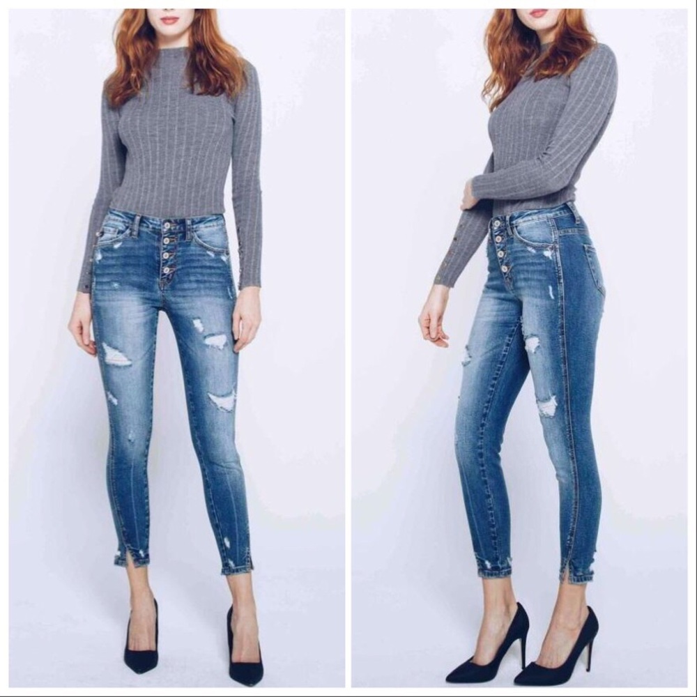 NEW❣️DISTRESSED ANKLE SKINNY - Jeans